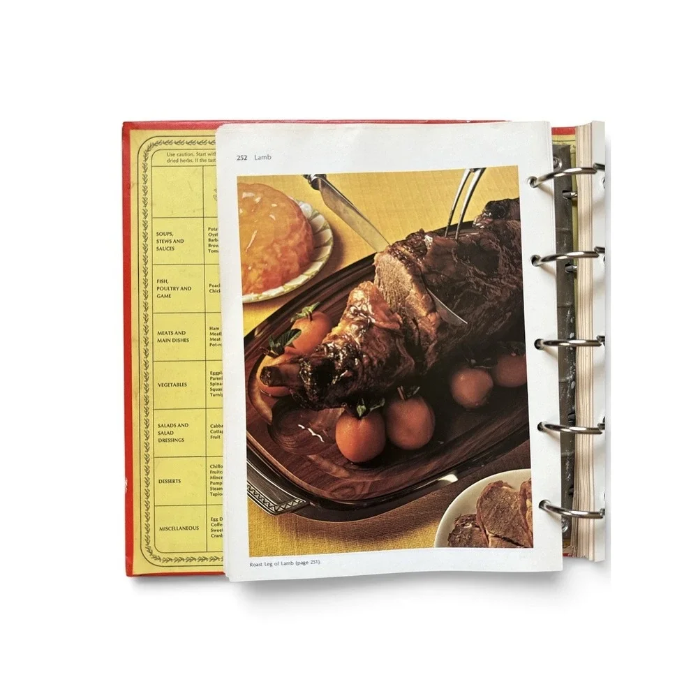 Vintage Betty Crocker's Cookbook Red 5 Ring Binder Hardcover Grannycore Golden